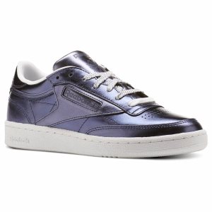 Reebok Club C 85 S Shine Turnschuhe Damen - Königsblau DunkelBlau/Weiß - DE 612-LKB